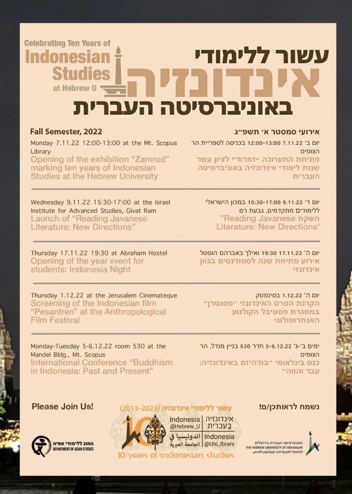A decade to Indonesian studies in the hebrew university